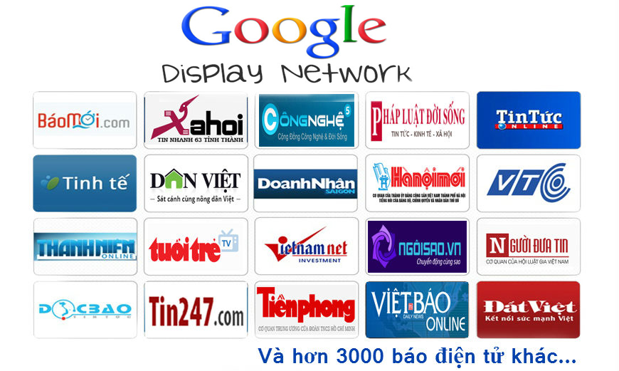 quảng cáo google display network mạng hiện thị google